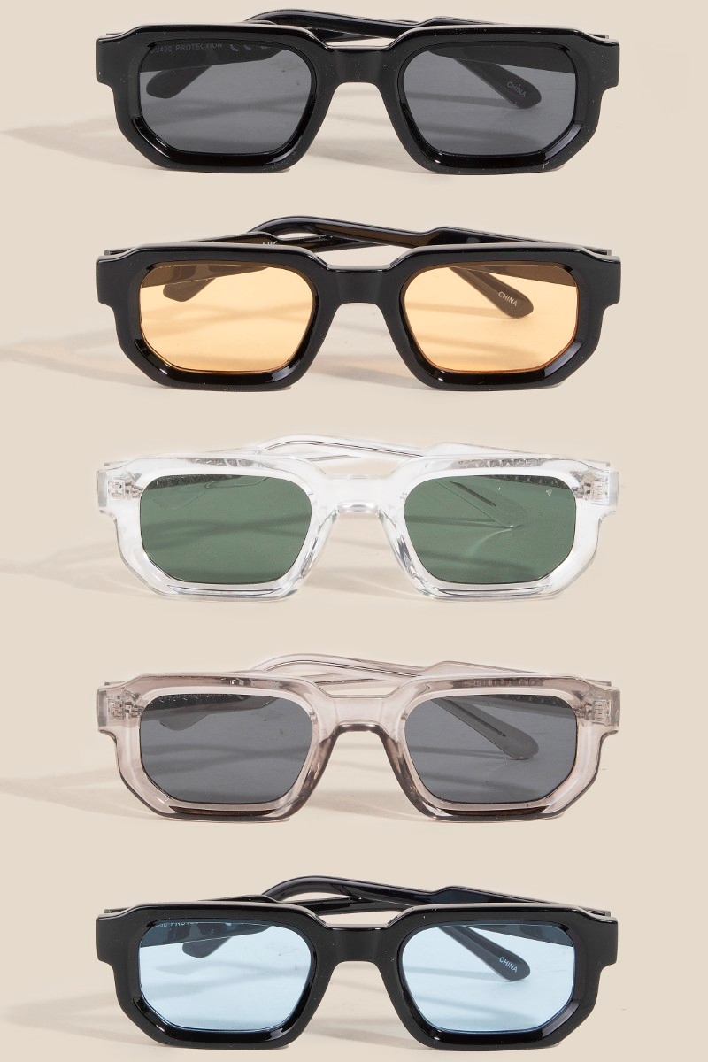 Thick Rectangular Frames ASSORTED Thick Rectangle Frame Sunglasses Set - Accessories