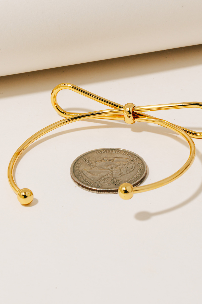 GD Ribbon Bow Cuff Bracelet - Cuffs