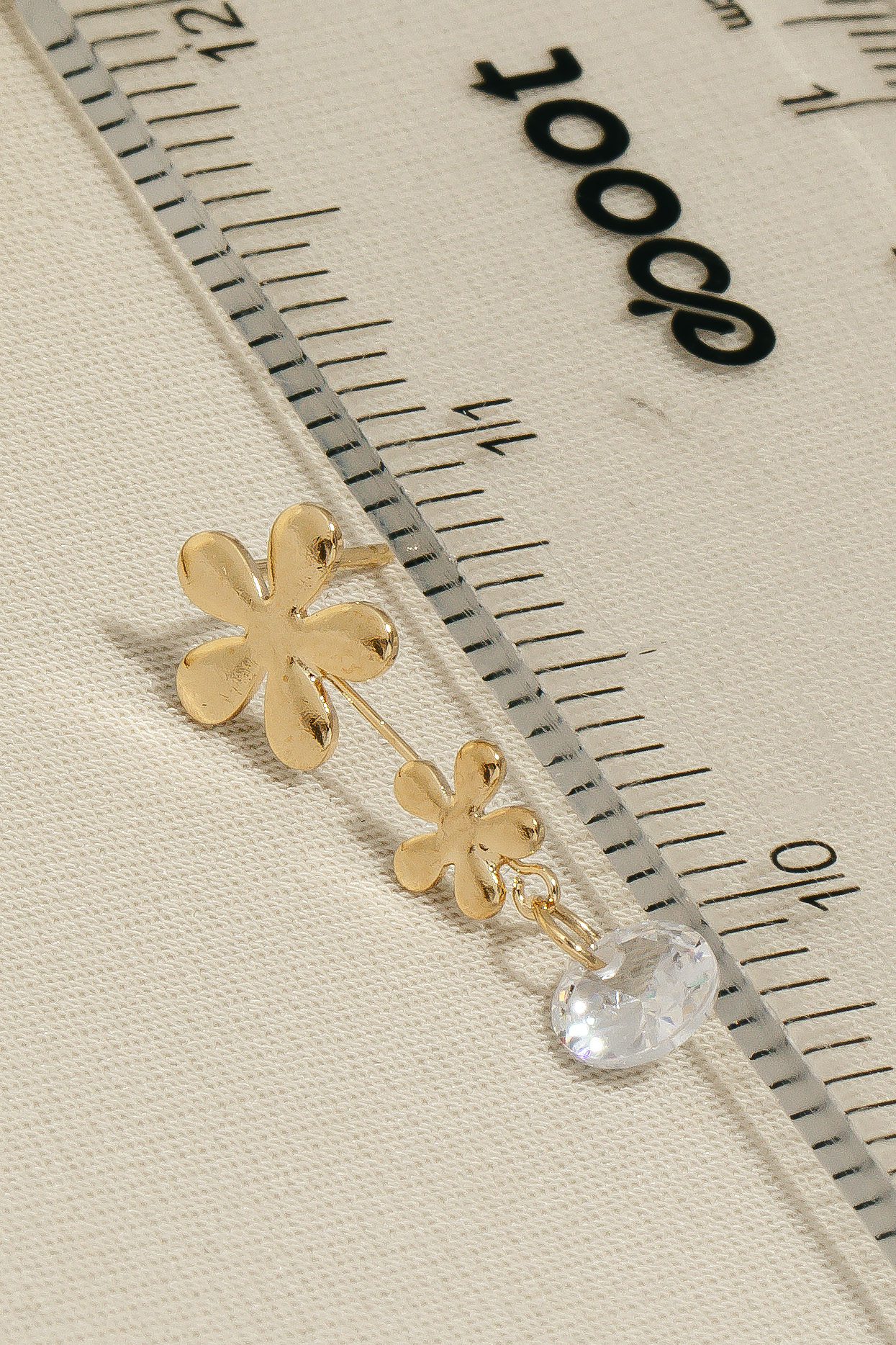PACKOVE 3D Double Flower Drop Earrings For Women - Bohemian Fashion Earrings, Lightweight Alloy, 1.96 Inch