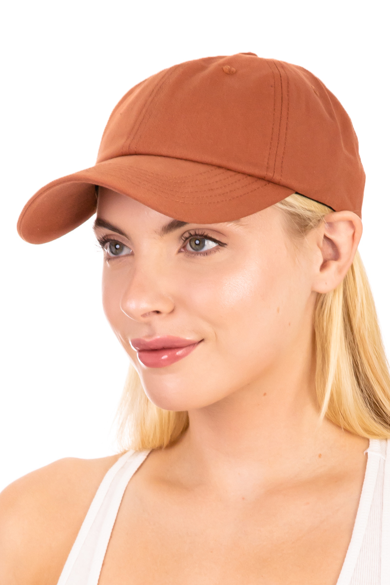 RU Simple Solid Color 6 Panel Hat - Hats