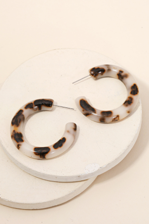 Thick Acetate Hoop Earrings