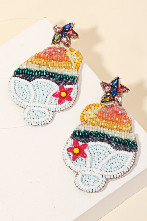 Rainbow Ice Cream Drop Earrings