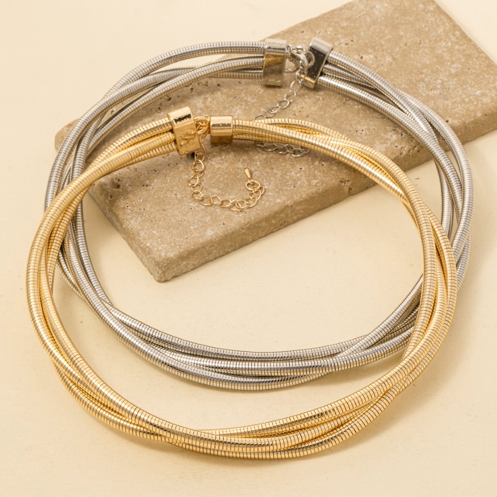 Intertwined Snake Chain Necklace