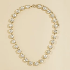 Round Crystal Tennis Necklace