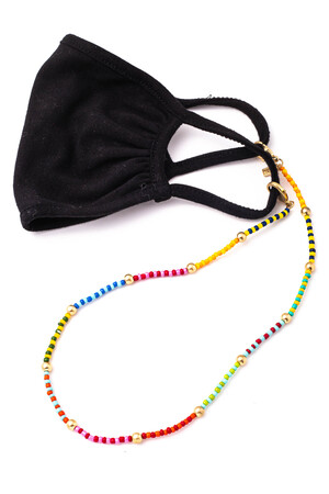 Kids Vibrant Mini Beaded Mask Chain