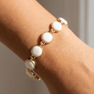 Mother Of Pearl Round Station Bracelet