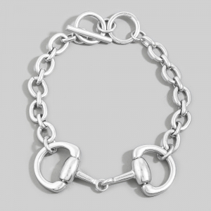Equestrian Equestrian Horse Bit Toggle Clasp Bracelet