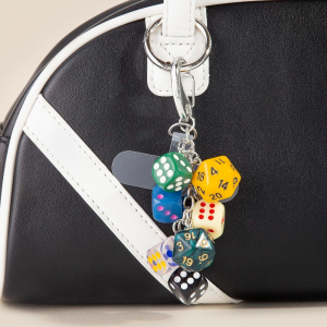Mixed Seven Dice Chain Bag Charm