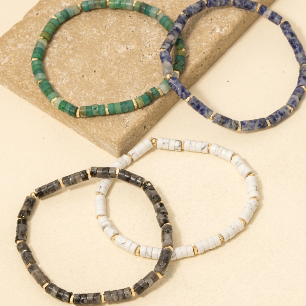 Semi Precious Stone Beaded Bracelet