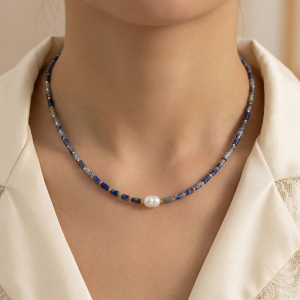 Gold Dipped Cluster Chain Link Necklace