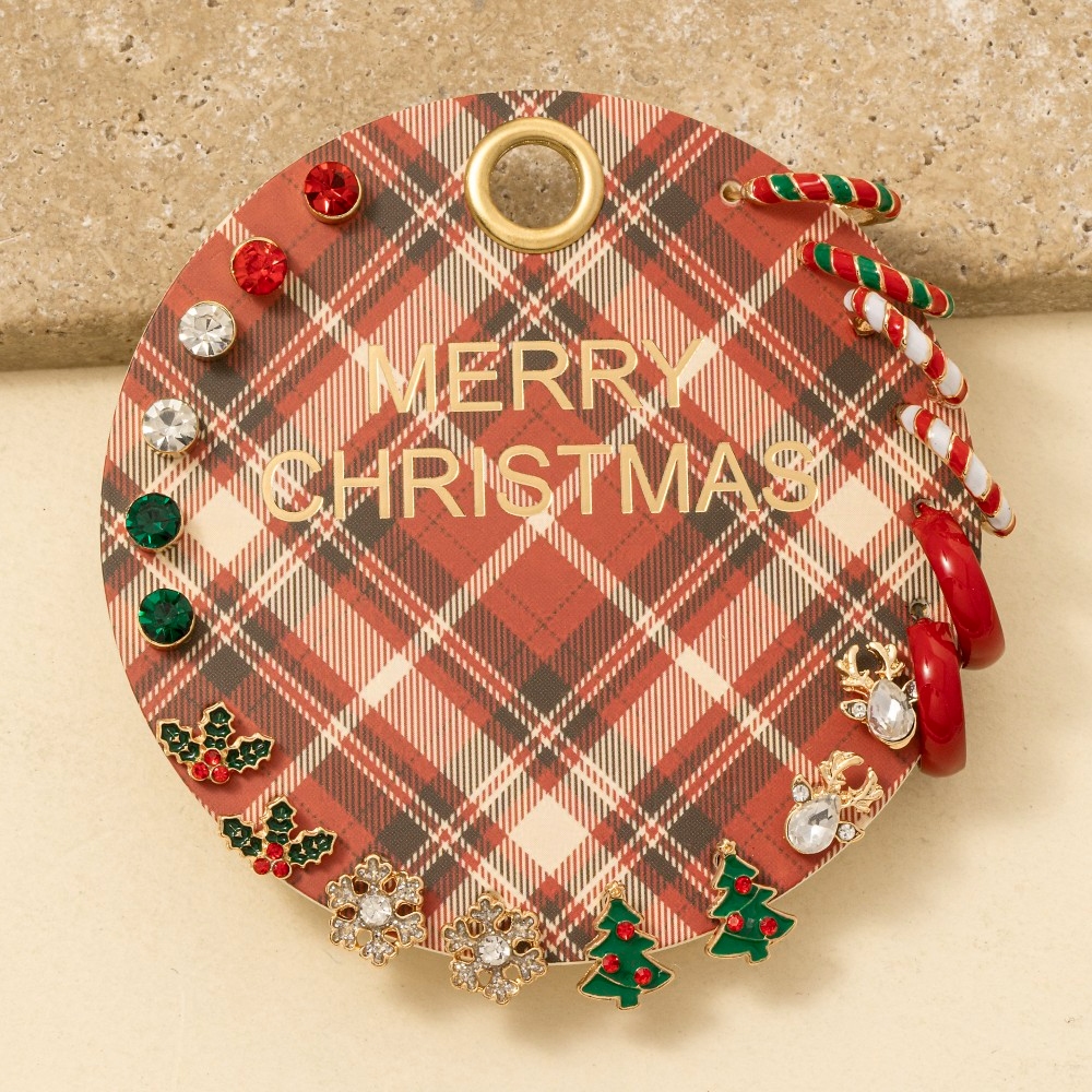 Assorted Christmas Themed Earrings Set