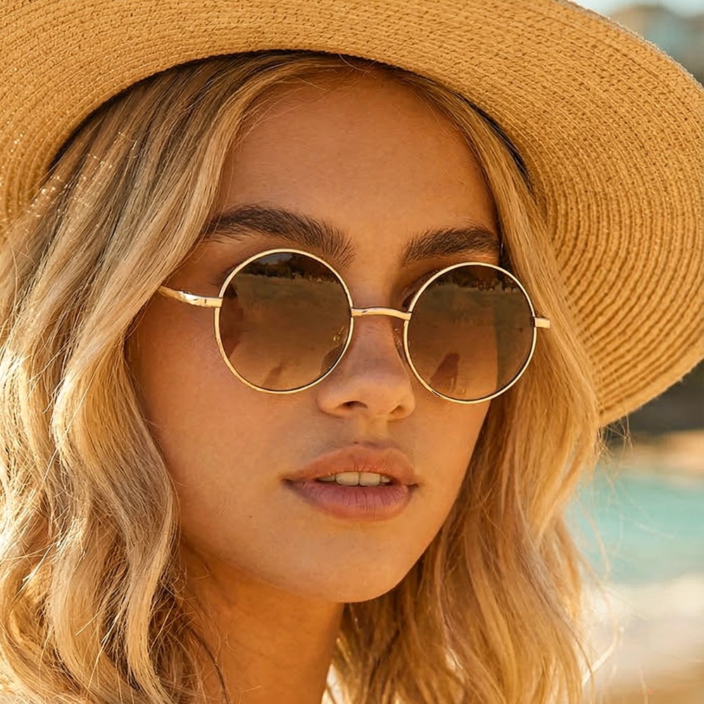 Retro Round Sunglasses Set