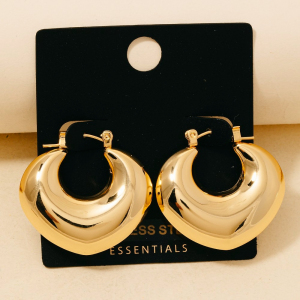 Pvd Stainless Steel Graduated Tube Hoop Earrings