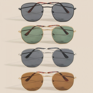 Twelve Piece Thin Metallic Frame Fashion Sunglasses