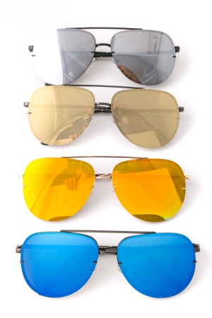 Rimless Double Bridge Sunglasses