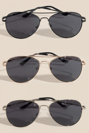 Thin Metal Frame Aviator Sunglasses Set