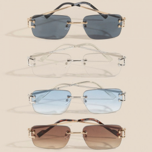 Assorted Frameless Square Sunglasses Set