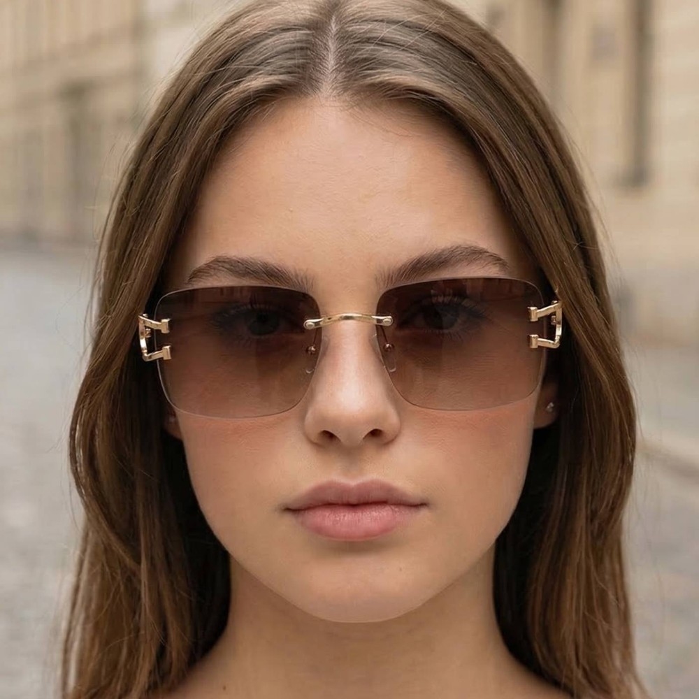 Assorted Frameless Square Sunglasses Set