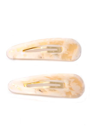 Resin Two Pair Hair Clips