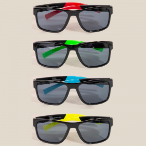 Two Tone Frame Square Lens Sunglasses Set