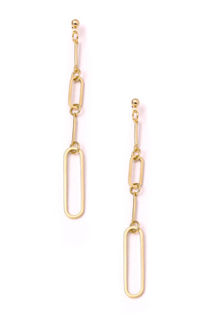 Oval Chain Dangle Earrings