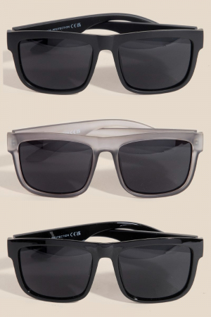 Matte Opaque Square Frame Sunglasses Set