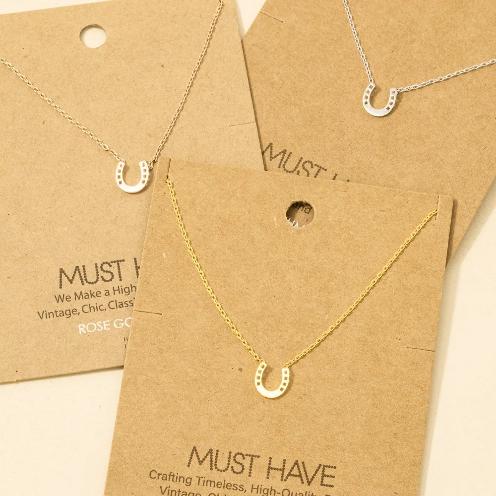 Mini Horseshoe Pendant Necklace