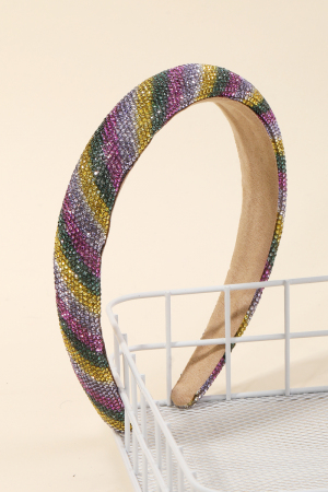 Pave Rainbow Rhinestone Headband