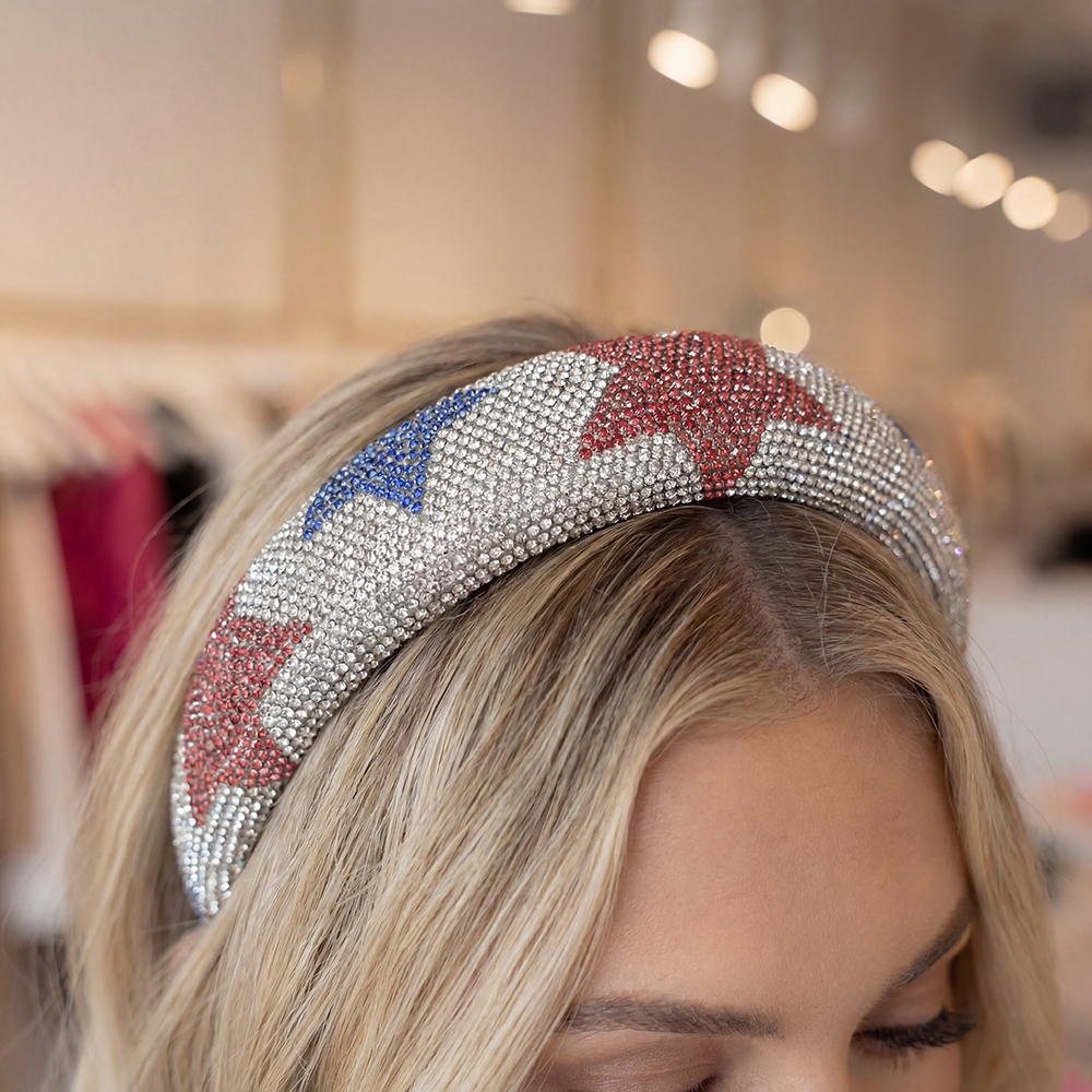Pave Star Rhinestone Headband