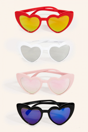 Tortoise Heart Cat Eye Sunglasses Set