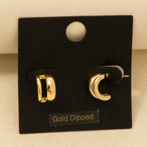 Gold Dipped Layered Hoop Earrings