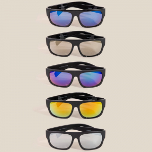 Black Frame Polarized Square Sunglasses Set