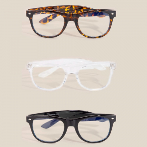 Simple Square Lens Blue Light Filter Glasses Set