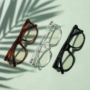 Translucent Round Square Blue Light Glasses