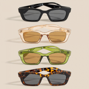 Acetate Rectangle Sunglasses Set