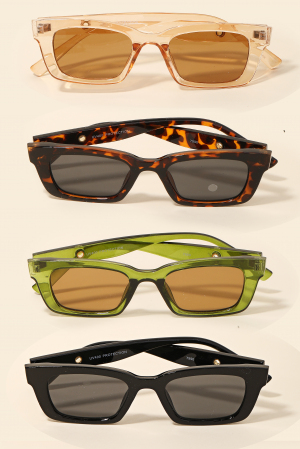 Tortoise Rectangle Sunglasses Set
