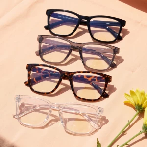 Square Keyhole Bridge Blue Light Glasses