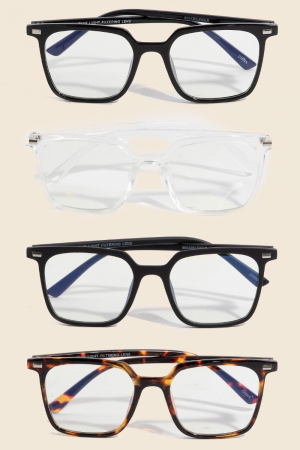 Square Blue Light Filter Lens Sunglasses Set