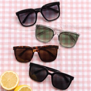 Oversized Square Double Bridge Sunglasses