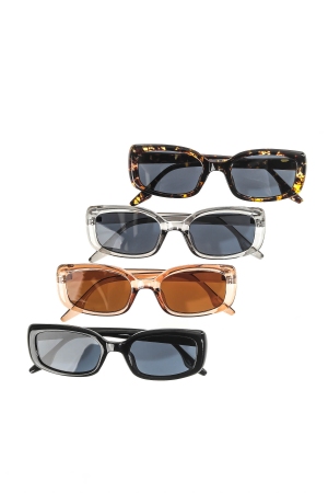 Assorted Tortoise Rectangle Fashion Sunglasses Set