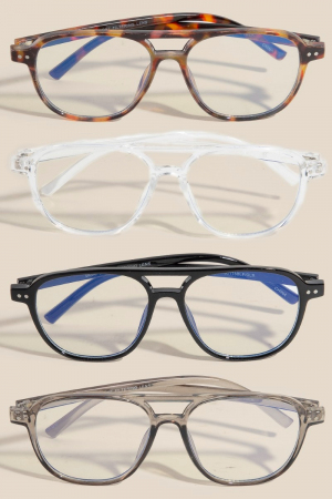 Blue Light Filter Tortoise Frame Sunglasses Set