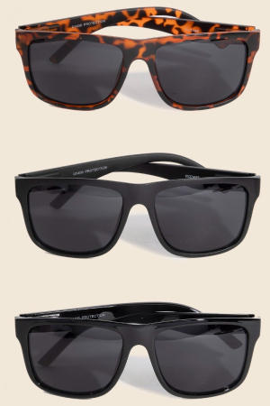 Assorted Matte Square Frame Sunglasses Set