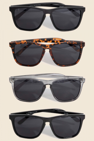 Tortoise Square Frame Sunglasses Set