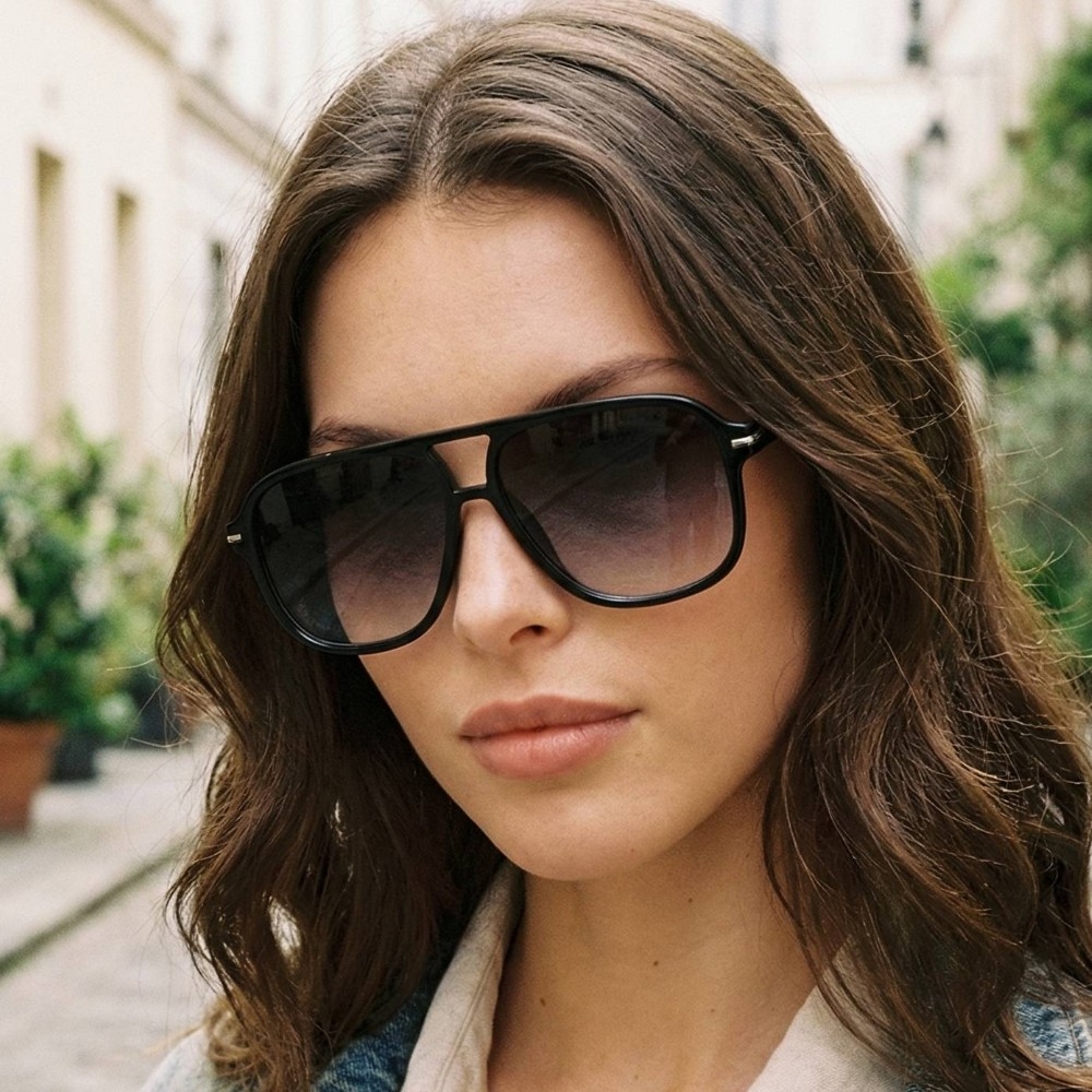 Oversized Resin Sunglasses Set