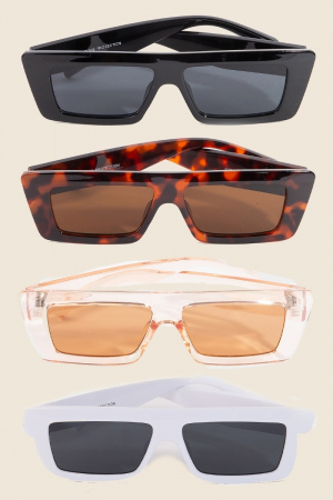 Thick Geometric Frame Sunglasses Set