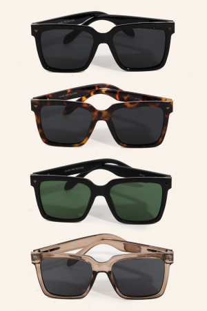 Tortoise Square Sunglasses Set
