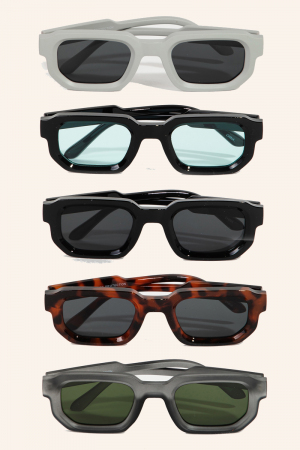 Rectangle Tortoise Sunglasses Set