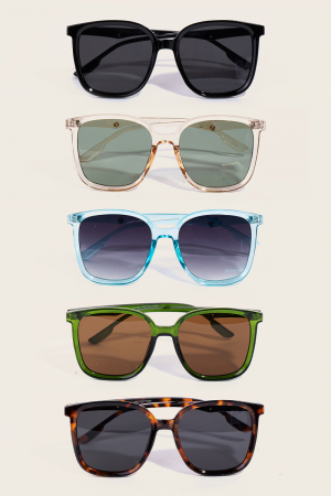 Tortoise Frame Oversized Sunglasses Set