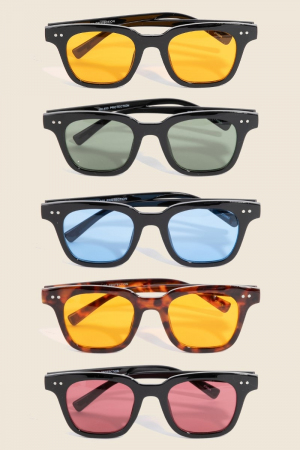 Thick Tortoise Frame Sunglasses Set