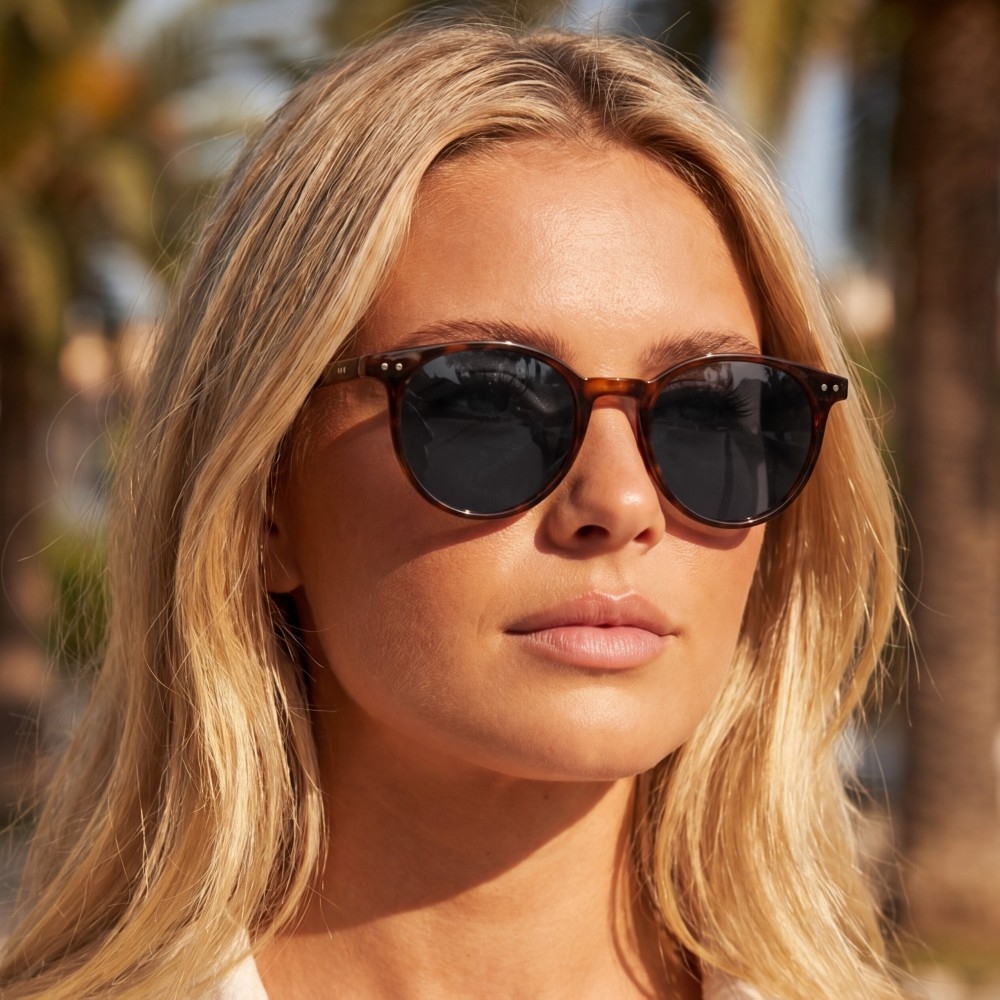 Round Double Bridge Sunglasses